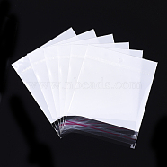 Pearl Film Cellophane Bags, OPP Material, Self-Adhesive Sealing, with Hang Hole, Rectangle, White, 13.5~14x9cm, Unilateral Thickness: 0.045mm, Inner Measure: 8.5~9x9cm(OPC-S019-03C)
