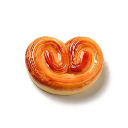 Opaque Resin Imitation Food Decoden Cabochons, Bread, Dark Orange, 22x29x7.5mm(X-CRES-H001-03A)