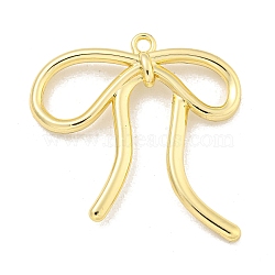 Rack Plating Alloy Pendants, Bowknot Charms, Golden, 35x35x5mm, Hole: 2mm(PALLOY-I221-06B-G)