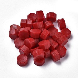Sealing Wax Particles, for Retro Seal Stamp, Octagon, FireBrick, 9mm, about 1500pcs/500g(DIY-E033-A18)