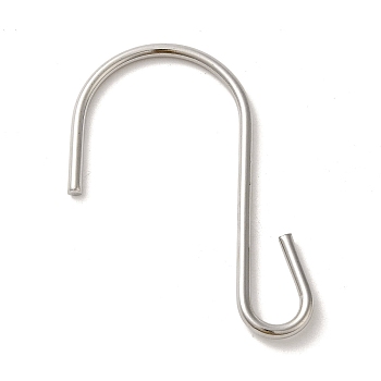 304 Stainless Steel S-Hook Clasp, Stainless Steel Color, 55x40x2.5mm