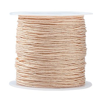 12-Ply Metallic Cord, for Jewelry Making, Wheat, 0.8mm, about 27.34 Yards(25m)/Roll