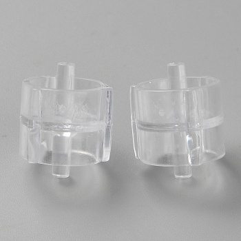 Plastic Tape Oragonzer, Clear, 29x24x22.5mm, Hole: 4.5mm