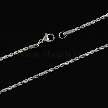 304 Stainless Steel Rope Chain Necklaces(STAS-S029-01)-2