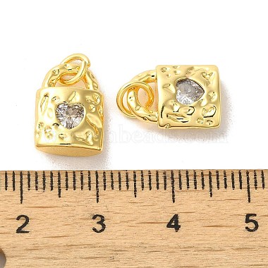 Brass Micro Pave Cubic Zirconia Pendants(KK-H461-06G-03)-3