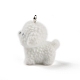 Flocking Resin Cute Puppy Pendants(MACR-P043-L01)-2