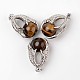 Eagle Claw Alloy Natural Tiger Eye Pendants(G-L455-A14)-1