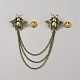 Double Bee Hanging Chain Brooch(JEWB-WH0030-19AG)-1