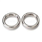 Zinc Alloy Spring Gate Rings, O Rings, Platinum, 35x5mm, Inner Diameter: 25mm(X-PALLOY-C100-01P-02)