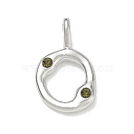 304 Stainless Steel Rhinestone Pendants, Nuggets Charms, Stainless Steel Color, 20.5x12.5x4.5mm, Hole: 3x2mm(SA-CBA5B21-01P)