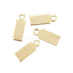 Ion Plating(IP) 304 Stainless Steel Pendants, Stamping Blank Tag Charms, Rectangle, Golden, 11x4x0.8mm, Hole: 1.4mm(X-STAS-H357-05G)