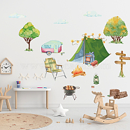 PVC Wall Stickers, Wall Decoration, Tree, 980x390mm, 2pcs/set(DIY-WH0228-1008)