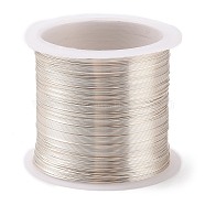 Copper Wire, Long-Lasting Plated, Silver, 28 Gauge(0.3mm), 80m/roll(CWIR-C003-02A-S)