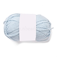 Milk Cotton Knitting Acrylic Fiber Yarn, 4-Ply Crochet Yarn, Punch Needle Yarn, Light Blue, 2mm(YCOR-NH0001-01L)