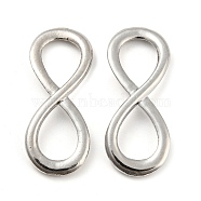 Alloy Infinity Connector Charms, Cadmium Free & Lead Free, Platinum, 31x12x2mm, about 625pcs/1000g(FIND-G065-21P)