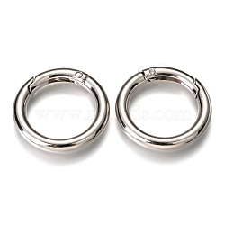 Zinc Alloy Spring Gate Rings, O Rings, Platinum, 35x5mm, Inner Diameter: 25mm(X-PALLOY-C100-01P-02)