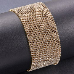 Brass Rhinestone Strass Chains, Rhinestone Cup Chains, with Spool, Raw(Unplated), Crystal, 2mm, about 10yards/roll(CHC-T001-SS6-01C)