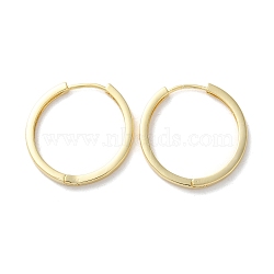 Brass Ring Hoop Earrings, Golden, 24x2mm(EJEW-M025-04G)