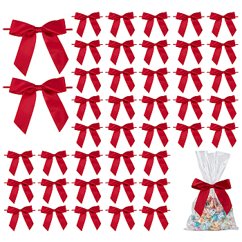 Polyester Bowknot Gift Box Packing Decorations, Red, 302~305mm