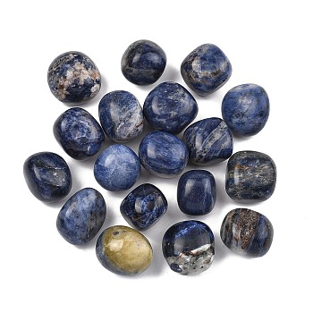 Natural Sodalite Beads, Tumbled Stones, No Hole/Undrilled, Nuggets, 20~56x18~30.5x8~28mm