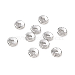 Brass Beads, Disc/Flat Round, Rack Plating, Long-Lasting Plated, Lead Free & Cadmium Free, Platinum, 5x1mm, Hole: 1.5mm(KK-D289-43A-P)
