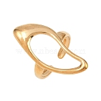 Irregular 304 Stainless Steel Cuff Open Rings, Golden, 32.5mm, US Size 1 3/4(13mm)(RJEW-E300-01G)
