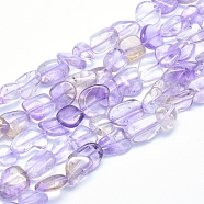 Natural Ametrine Beads Strands, Tumbled Stone, Nuggets, 8~10x10~11x6~7mm, Hole: 1mm, about 37pcs/strand, 15.3 inch(39cm)(G-G765-51)