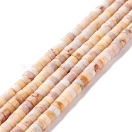 Natural Howlite Beads Strands, Heishi Beads, Flat Roubd/Disc, 6x3mm, Hole: 0.8mm, about 123pcs/strand, 15.87 inch(40.3cm)(G-I318-05)