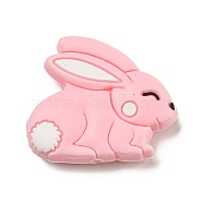 Silicone Focal Beads, Rabbit, 25x29x8mm, Hole: 2mm(SIL-R146-02C)