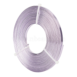 BENECREAT Aluminum Wire, Flat Craft Wire, Bezel Strip Wire for Cabochons Jewelry Making, Lilac, 5x1mm, about 10m/roll(AW-BC0003-34B-10)