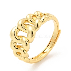 Rack Plating Brass Crown Adjustable Ring for Women, Cadmium Free & Lead Free, Golden, Rack Plating Brass Crown Adjustable Ring for Women, Cadmium Free & Lead Free(RJEW-E064-07G)