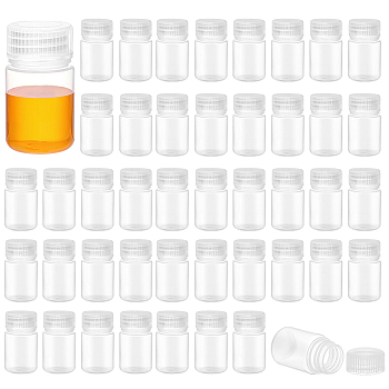 Plastic Wide Mouth Laboratory Reagent Bottles, Seal Sample Bottles, Clear, 33.5x61.5mm, Capacity: 30ml(1.01fl. oz)