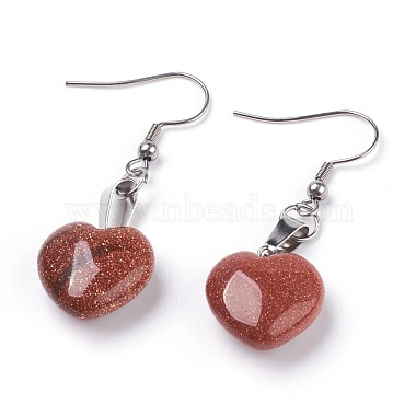 Natural & Synthetic Mixed Gemstone Dangle Earrings(EJEW-JE02730)-2