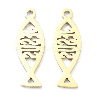 Real 18K Gold Plated Fish 316L Surgical Stainless Steel Pendants