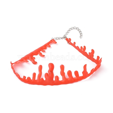 Plastic Blood Choker Necklace for Women(NJEW-K245-026B)-2