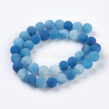 Natural Crackle Agate Beads Strands(G-G055-10mm-2)-2