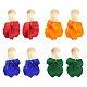 ANATTASOUL 4 Pairs 4 Colors Exquisite Acrylic Petaline Dangle Stud Earrings(EJEW-AN0002-10)-1