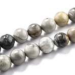 Round Natural Polychrome Jasper/Picasso Stone/Picasso Jasper Beads Strands, 8mm, Hole: 1.2mm, about 45pcs/strand, 15.20''(38.6cm)(G-O199-03B)