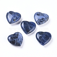 Natural Sodalite Heart Love Stone, Pocket Palm Stone for Reiki Balancing, 20x20x7mm(G-L533-55)