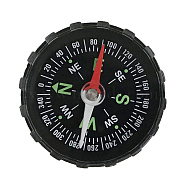 Outdoor Compass, ABS Plastic Waterproof Portable Compass, Black, 4.5x1.13cm(X-AJEW-L073-09)