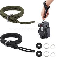 2 Sets 2 Colors Nylon Camera Cage Wrist Strap, Hand Strap, Secure Grip, with 201 Stainless Steel & Iron Split Rings, Mixed Color, Strap: 387x21x8mm, 1 set/color(FIND-OC0002-13)