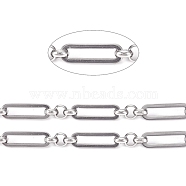 304 Stainless Steel Figaro Chains, Unwelded, with Spool, Stainless Steel Color, Oval: 13x4.5x1mm, Ring: 4x1.5mm, about 32.8 Feet(10m)/roll(CHS-L022-04P)