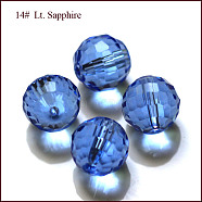 K9 Glass, Imitation Austrian Crystal Beads, Grade AAA, Faceted, Round, Cornflower Blue, 6mm, Hole: 0.7~0.9mm(SWAR-F073-6mm-14)