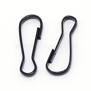 Iron Keychain Clasp Findings, Snap Clasps, Electrophoresis Black, 31x11.5x3mm(IFIN-WH0057-20EB)