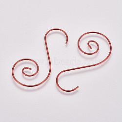 Iron S-Hook Clasps, Red, 50.5x25.5x1mm, 20pcs/set(IFIN-WH0051-38B)
