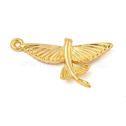 Flying Fish Brass Pendants, Real 18K Gold Plated, 21x11x2mm, Hole: 1mm(KK-G508-01C-G)