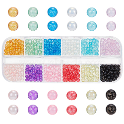 Elite 60G 12 Colors Bubble Beads, DIY 3D Nail Art Decoration Mini Glass Beads, Tiny Caviar Nail Beads, Mixed Color, 3.5~4mm, about 5g/color(MRMJ-PH0001-80)