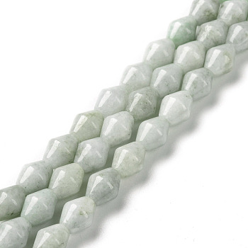 Natural Myanmar Jade/Burmese Jade Beads Strands, Bicone, 10x8mm, Hole: 1mm, about 40pcs/strand, 15.94 inch(40.5cm)
