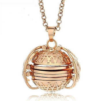 Alloy Pendant Necklaces, Locket Pendant Necklaces, Cable Chains, Light Gold, 24.02 inch(61cm)