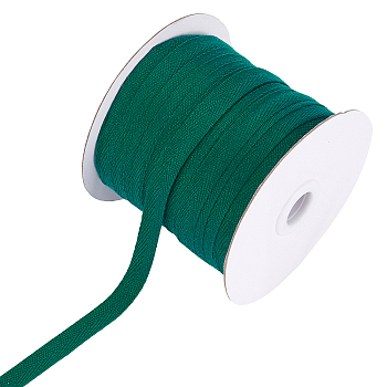 Cotton Twill Tape Ribbons, Herringbone Ribbons, for Sewing Craft, Dark Green, 3/8 inch(10mm)x0.84mm, about 80yards/roll(73.15m/roll)
